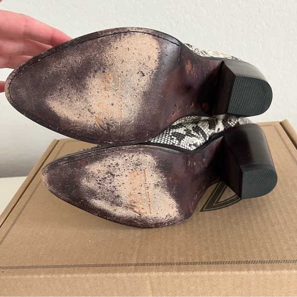 Allens Python Ankle Boots/ Azulado Kyra Almond Toe Boots - Picture 7 of 9